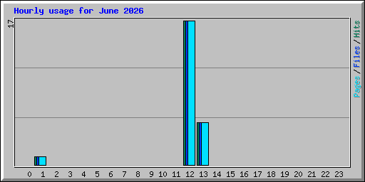 Hourly usage for June 2026