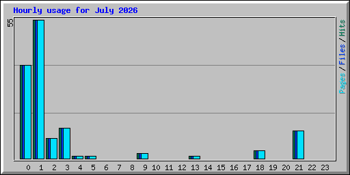 Hourly usage for July 2026